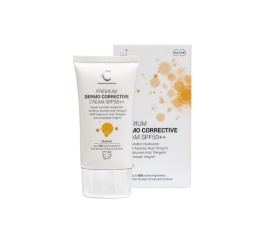Krem przeciwsłoneczny PREMIUM DERMO CORRECTIVE CREAM SPF50  35 ml MEDIUM poprawia koloryt oraz chroni skórę przed promieniami UVA/UVB 