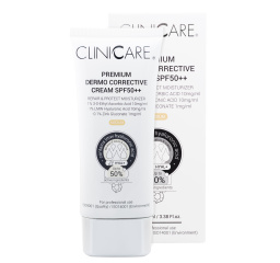 Krem przeciwsłoneczny PREMIUM DERMO CORRECTIVE CREAM SPF50  100 ml MEDIUM poprawia koloryt oraz chroni skórę przed promieniami UVA/UVB